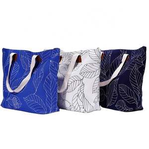 Wholesale Customized Logo Good Quality Durable Canvas <b>Tote</b> <b>Bag</b> with <b>Pocket</b> Vintage Zipper Closure Beach Handbags - Product Image 1