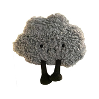 Jouets en peluche nuage OEM, peluche nuage de dessin animé avec visages brodés Fum, jambes suspendues, conception personnalisée, usine ISO, oreillers de haute qualité