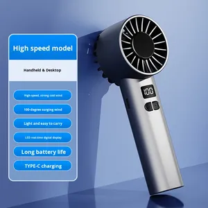 Nouveau ventilateur portable pour bureau à domicile, 100 vitesses, affichage numérique, haute vitesse, mini ventilateur USB portable pour extérieur - Product Image 6