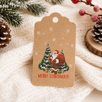 Étiquettes de Noël en papier kraft écologique, durables, imprimables et idéales pour l'emballage de cadeaux, les étiquettes d'ornements ou les projets créatifs