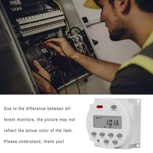 Intervalo de 1 segundo, 5V, 12V, 24V, 110V, 220V, interruptor de temporizador <span class=keywords><strong>LCD</strong></span> Digital, 7 días, programador de relé de tiempo programable semanal CN101S - Product Image 3