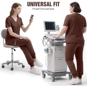Women V-Neck Scrub Top 4 Pocket Premium Stretch Medical Uniform Hospital Workwear - Product Image 6