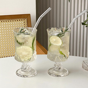 Verre à <span class=keywords><strong>vin</strong></span> rouge et whisky sur pied, style cour français, gaufré, avec motif de fruits, idéal pour les jus - Product Image 4