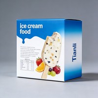 Boîte d'emballage biodégradable à impression numérique, boîte en papier personnalisée pour barres de crème, emballage pour glaces et sucettes glacées