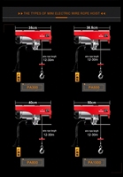 Mini palan électrique à protection contre les surcharges, coque en acier, chaîne en acier, capacité de levage 1000 kg/500 kg, 110 V-240 V, pour garage