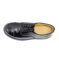 Sepatu Safety Oxford Slip-On Mengkilap untuk Pria dengan Lapisan Kulit Seperti Cermin