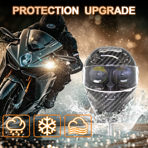 Phare auxiliaire de moto ESPUMOSO en forme de casque, 2 yeux LED, 12-36V, bicolore blanc-jaune, étanche IP67, pour conduite et brouillard - Product Image 4