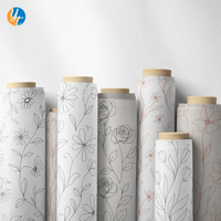 Accepter Design Personnalisé Imprimé Numérique 100% Popeline de Coton Voile 7gsm Léger Prédécoupé Tissu Fleur Rouge Rose Jaune