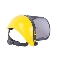 Masque de protection anti-éclaboussures en treillis métallique noir à fixation sur la tête, fourni par l'usine, pour tondeuses à gazon et machines de jardinage