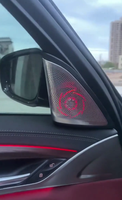 ICarsin untuk BMW Seri 5 G30 2018-2023 Lampu Ambient RGB LED Penutup Speaker Lampu Penutup Tweeter Depan Lampu Upgrade Trim Kit