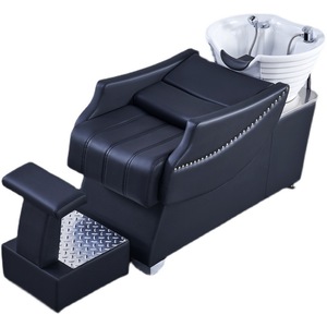 Professional High End Portable Shampoo Bowls and Chairs Black Shampoo <b>Bed</b> Ceramic Basin Hair Salon Beauty Furniture - Product Image 5