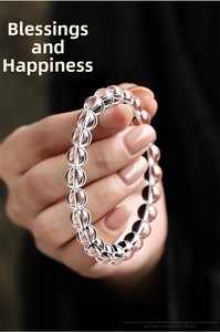 Natural Clear Quartz Beaded Stretch <b>Bracelet</b> Women Round Clear <b>Crystal</b> <b>Bracelet</b> Stackable Daily Jewelry Gift for Ladies - Product Image 5