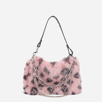 Sac à main personnalisé pour femmes, sac fourre-tout en peluche douce à la mode