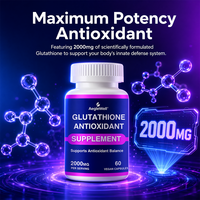 Capsules blanchissantes pour la peau pilules blanchissantes au L-glutathion 2000mg capsule efficace de supplément éclaircissant pour la peau au L-glutathion