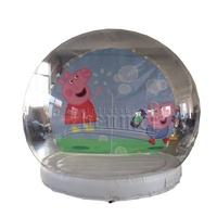 Nouvelles activités intérieures et extérieures pour enfants boule de neige gonflable Peppa Pig tente à bulles boule soufflante maison de rebond à vendre