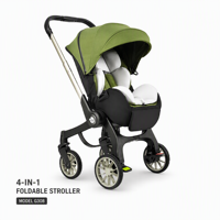 Système de voyage pliable 3-en-1 en alliage d'aluminium pour bébés de 0 à 3 ans, capacité de charge de 15 kg, poussette modèle G308