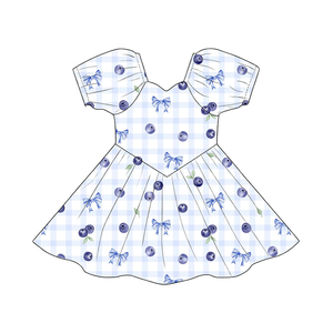Vestido de Niña con Mangas Abullonadas y Volantes, Estampado Personalizado, Transpirable, Estilo Princesa, Ropa Infantil OEM ODM - Product Image 3