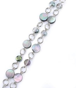 Magnifique cordon tour de cou en acier inoxydable avec perles en boule pour porte-badge, clés et cartes d'identité - Étanche et durable, cadeau d'anniversaire pour femme - Product Image 2