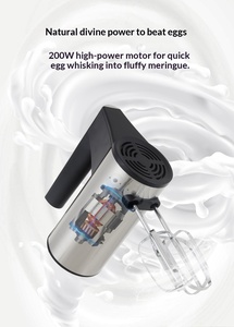 Batteur Électrique Silencieux Multifonctionnel 5 Vitesses CX-6629 - Fouets en Acier Inoxydable pour <span class=keywords><strong>la</strong></span> Pâtisserie Maison, <span class=keywords><strong>la</strong></span> Préparation de Gâteaux et <span class=keywords><strong>la</strong></span> Fouettée de Crème - Product Image 3