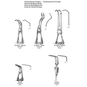 Santulli Satinsky Atrauma Bulldog Pinces Pinces 7cm Instruments chirurgicaux cardiovasculaires Manuel en acier inoxydable de qualité allemande - Product Image 6