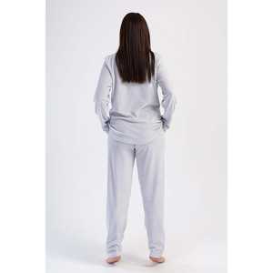 Ensemble de pyjama en velours pour femmes, taille XXL, col rond, manches longues, avec poche ovale, vêtements de nuit surdimensionnés - Product Image 1