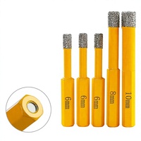 Foret diamanté brasé pour perceuse, pour quartz, pierre, marbre, verre - Outil de perçage à sec électrique (lot de 5 pièces)