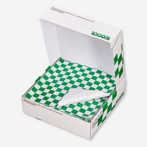 Papier d'emballage pour sandwich, burrito, grille, burger, en aluminium, isolant, nid d'abeilles, vert, blanc, rouge, blanc - Product Image 4