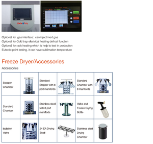 Máy sấy thăng hoa tự động, thiết bị sấy chân không dùng trong chế biến thực phẩm, 220V, kèm bơm tiêu chuẩn và PLC - Product Image 4