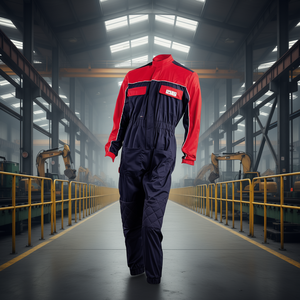 Overoles de Seguridad 3702 A, Rojo y Azul Marino, Protección Completa para Uso Industrial - Product Image 3