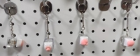 Keyboard Keychain Fidget Toy Cat's Paw Keycap Clicker Fidget Key Chain Decompression Toys Cute Cat's Paw Stress Relief Gifts