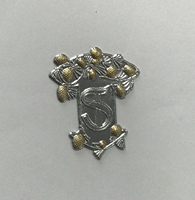 Badge personnalisé en aluminium 3D pour flacon de parfum, lettres imprimées en sérigraphie argent/or, style publicitaire, décoration de mariage