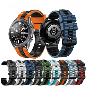 BEEFLYPOWER Bracelet universel en silicone élastique respirant bicolore de 22 mm pour montres connectées Ocean, compatible avec les modèles 3 et <span class=keywords><strong>GT3</strong></span> (10) - Product Image 1