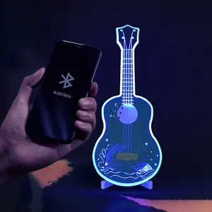 Lampada Touch decorazione per la casa di alta qualità e altoparlante per chitarra per bambini in vetro temperato