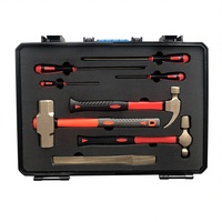 Ensemble d'outils anti-explosion et anti-étincelles en acier au carbone et cuivre béryllium de marque Oak, 28 pièces, clé, pince, marteau, étui rigide, OEM