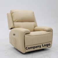 Geeksofa Chaise inclinable électrique moderne en tissu microfibre avec bascule et pivotante pour meubles de salon