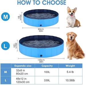 Piscinas infantiles plegables no inflables para exteriores para perros, gatos, cachorros, Material grueso, piscina para mascotas, bañera antideslizante para perros - Product Image 4