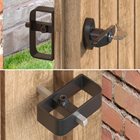 Loquet de porte à tige facile à installer, serrure de type T, kit de serrure de porte de hangar avec poignée et clé pour portes extérieures