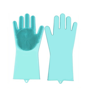 Gants de toilettage pour animaux de compagnie, épaisseur moyenne, résistants à la chaleur, en silicone, pour le bain des chiens et des chats, avec une conception améliorée à cinq doigts pour le massage - Product Image 2