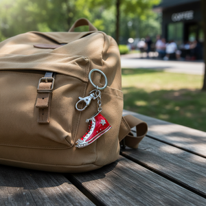Porte-clés personnalisé BROGUE en caoutchouc PVC souple et métal pour porte-clés, sans boîte - Product Image 3