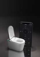 Toilette intelligente en céramique à chasse d'eau automatique avec télécommande Nouveau design Toilette intelligente pour placard à eau