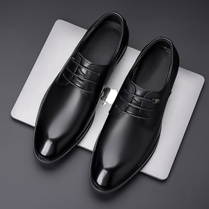 New Arrival <b>Top</b>-Grain Leather Mens Loafers Pointed Toe Business Formal Genuine Leather Wedding Commuter British Style Breathable - Product Image 6