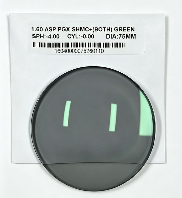 High Quality Photocromic Lenses 1.61 MR-8 Aspheric PHOTOGREY Photochromic Grey Lens SHMC GREEN Optical Stock Lenses