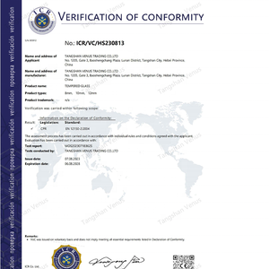 6mm 8mm 10mm panneaux de verre trempé fenêtre verre 10mm <span class=keywords><strong>douche</strong></span> sans cadre 900X900 verre pour la construction - Product Image 5