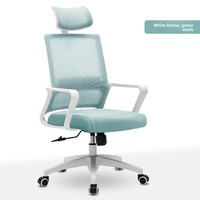 Chaise de bureau pivotante moderne à dossier mi-haut en tissu maillé, réglable en hauteur, pour personnel