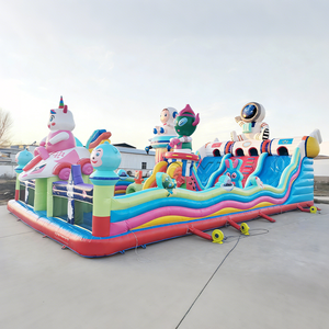 Надувной батут-замок Fun City для детей, уличная игровая площадка, аттракцион для развлечений на открытом воздухе - Product Image 1