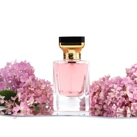 Parfum de luxe 30ml 50ml 100ml bouteille de parfum d'atomiseur carrée en verre de jet de pompe transparente
