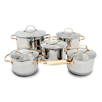 Ensemble d'ustensiles de cuisine minimaliste en or pour amitié Casserole rose souriante Pot d'outil de cuisson Gadgets de cuisine en acier inoxydable en verre métallique