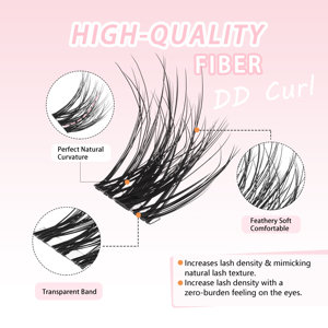 ขนตาปลอมมิ้งค์ 3 มิติ พร้อมกล่องแบบกำหนดเอง สร้างแบรนด์ของคุณเอง ขนตาแบบใช้ซ้ำได้ ตัดแบ่งเป็นช่อ ขนตาฟู 8-14 มม. - Product Image 3