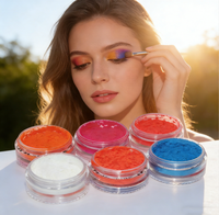 Palette d'ombres à paupières néon avec logo personnalisé en gros ombre à paupières pailletée haute pigmentation avec finition chatoyante gel 5g pour peau foncée