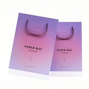 Impression personnalisée en gros de logo de marque pour vêtements de luxe, sacs en papier cartonné colorés - Product Image 2